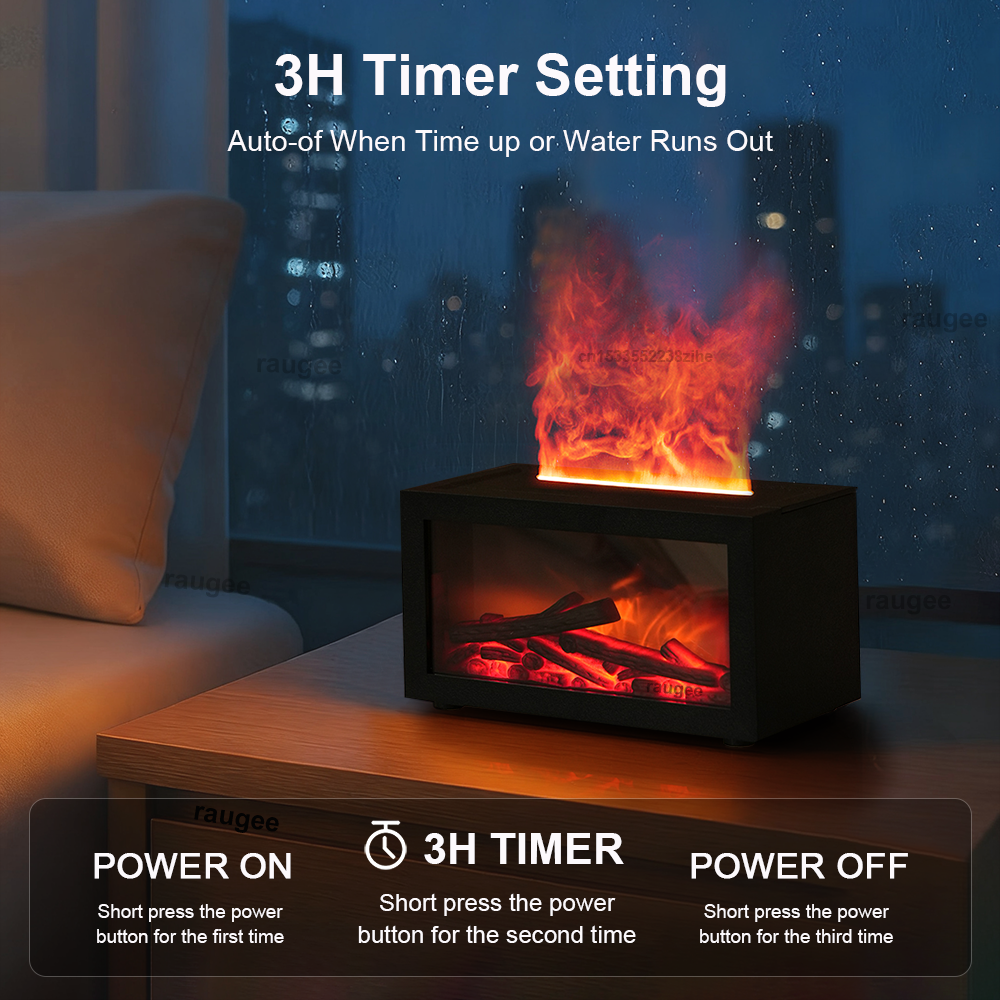 AROMATHERAPY FLAME HUMIDIFIER