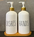 2pcs Letter Graphic Soap Dispenser for Kitchen And Bathroom