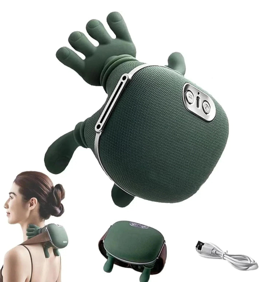 Neck Massager with Heat, 4D Deep Kneading Shiatsu Shoulder Back Massage Pillow, Portable Rechargeable Relax Gift for Women Men