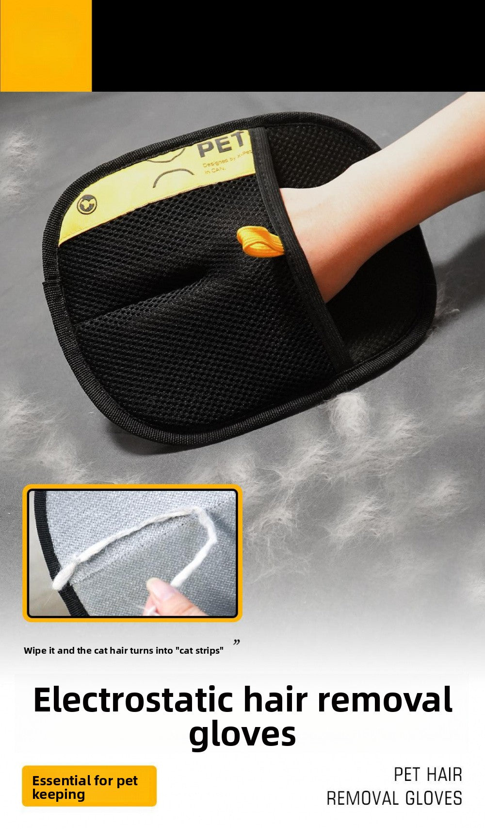 Pet Hair Removal Kit for Furniture, Car & Clothing