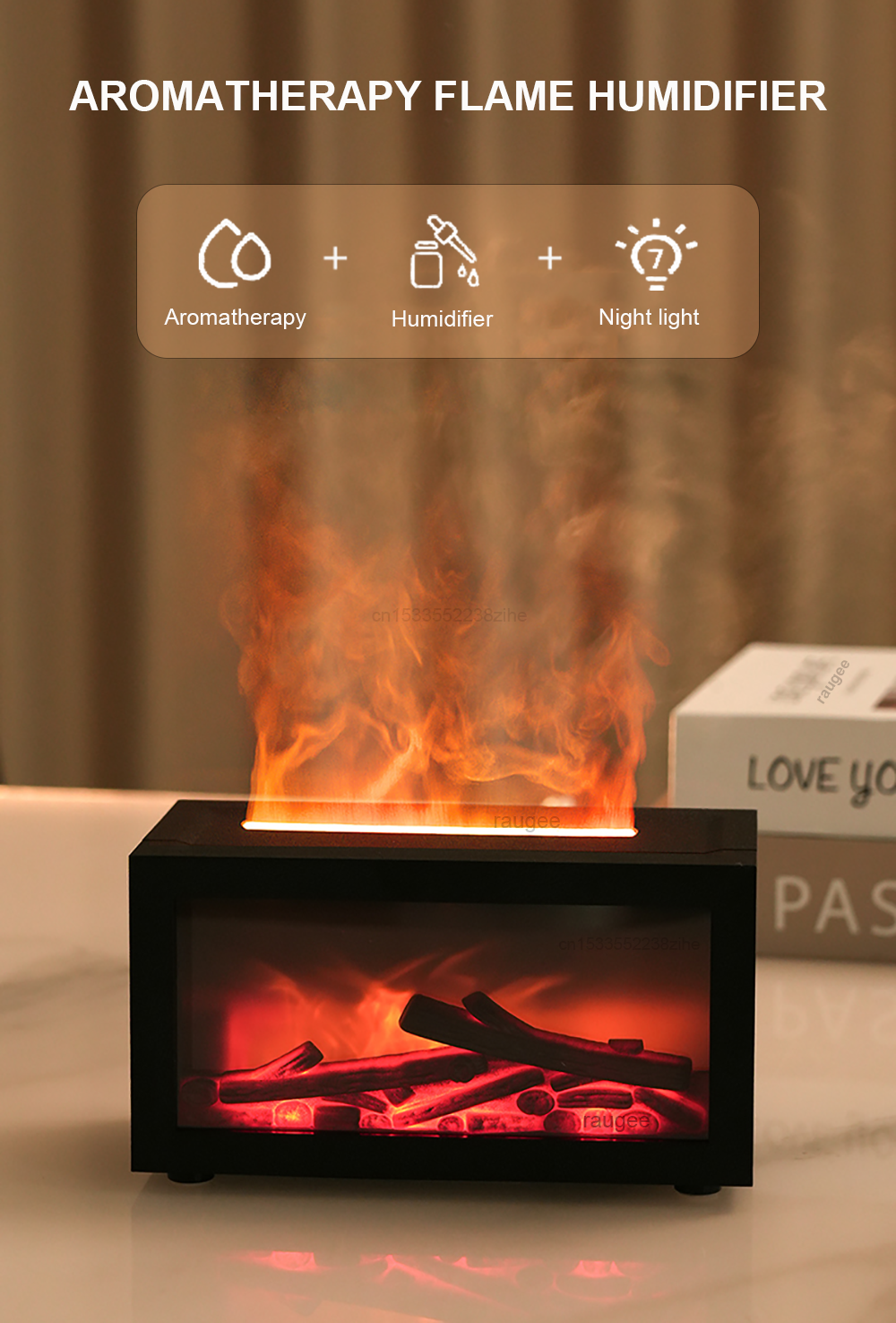 AROMATHERAPY FLAME HUMIDIFIER