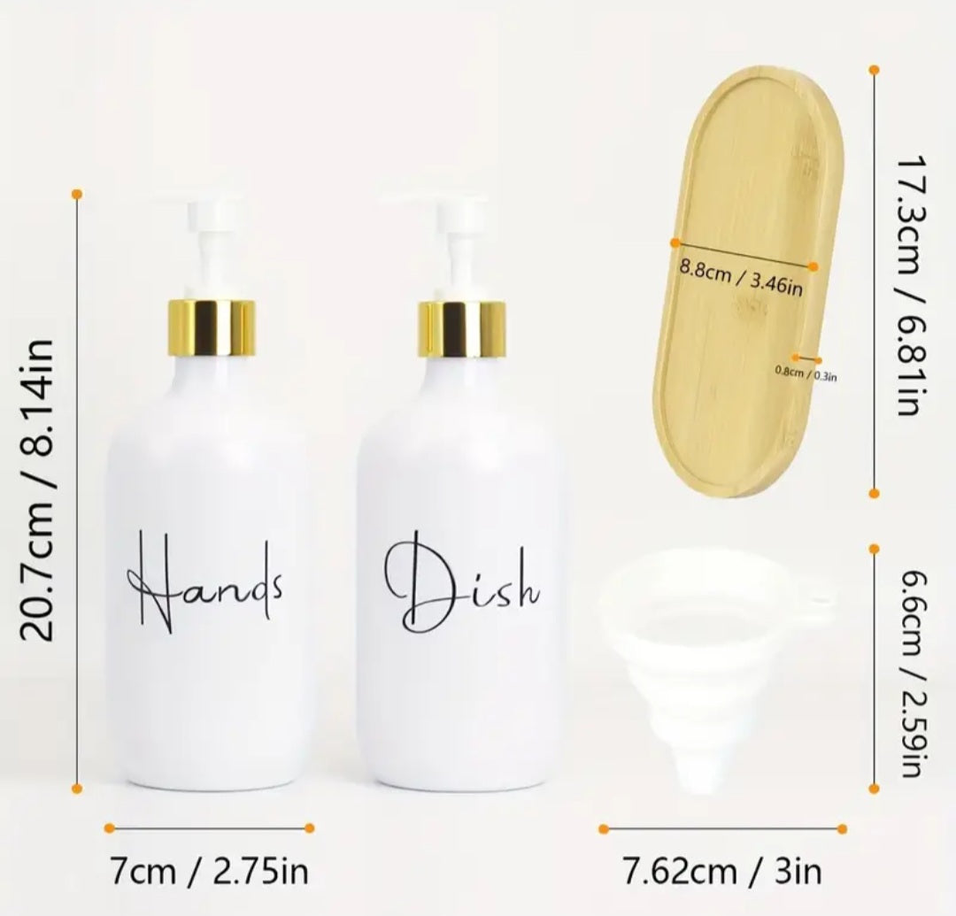 2pcs Letter Graphic Soap Dispenser for Kitchen And Bathroom