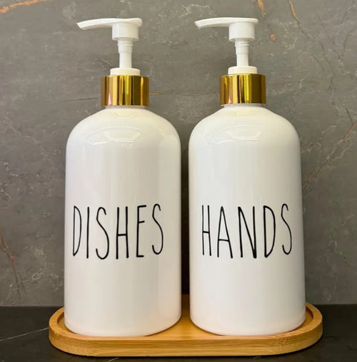 2pcs Letter Graphic Soap Dispenser for Kitchen And Bathroom