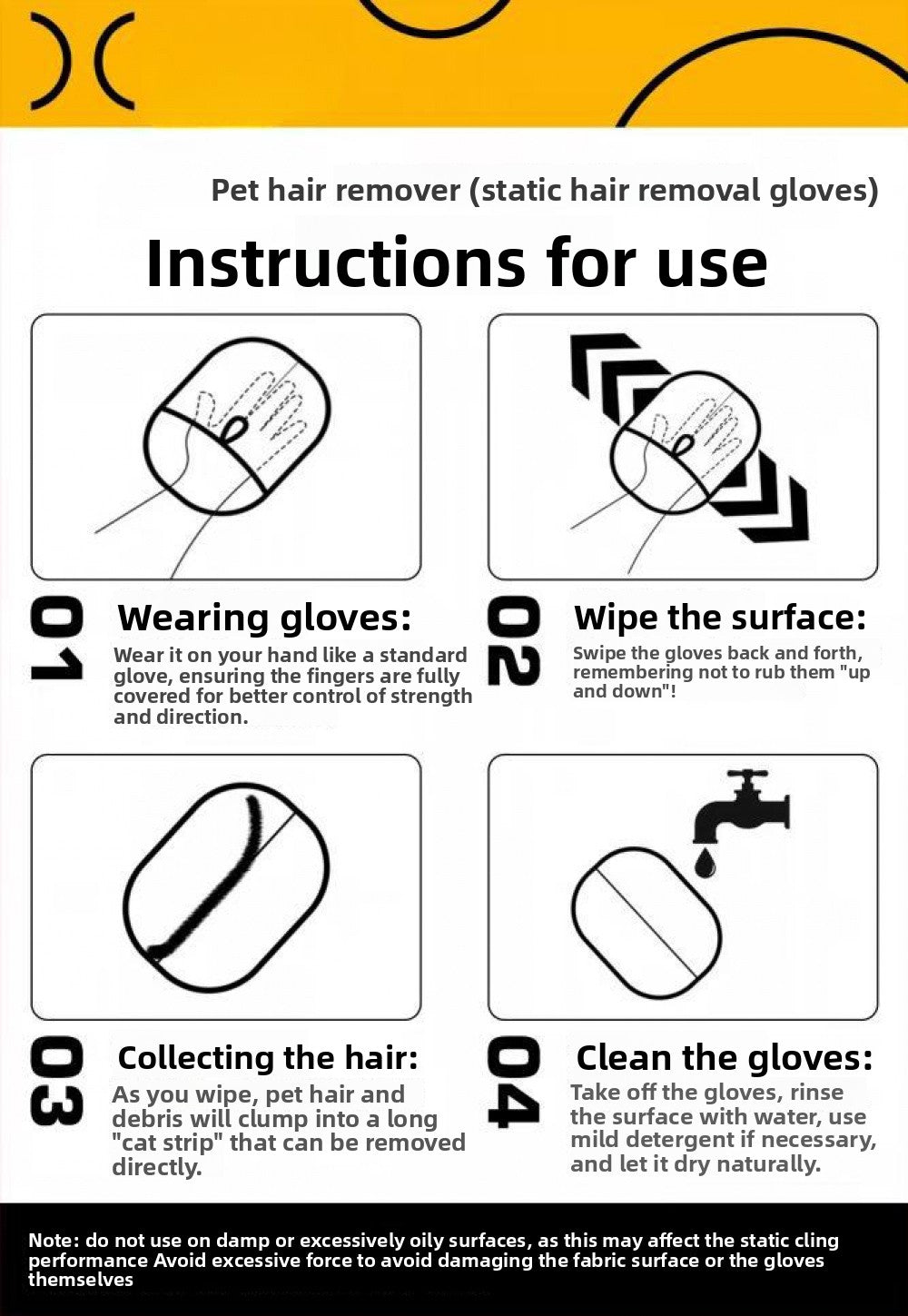 Pet Hair Removal Kit for Furniture, Car & Clothing