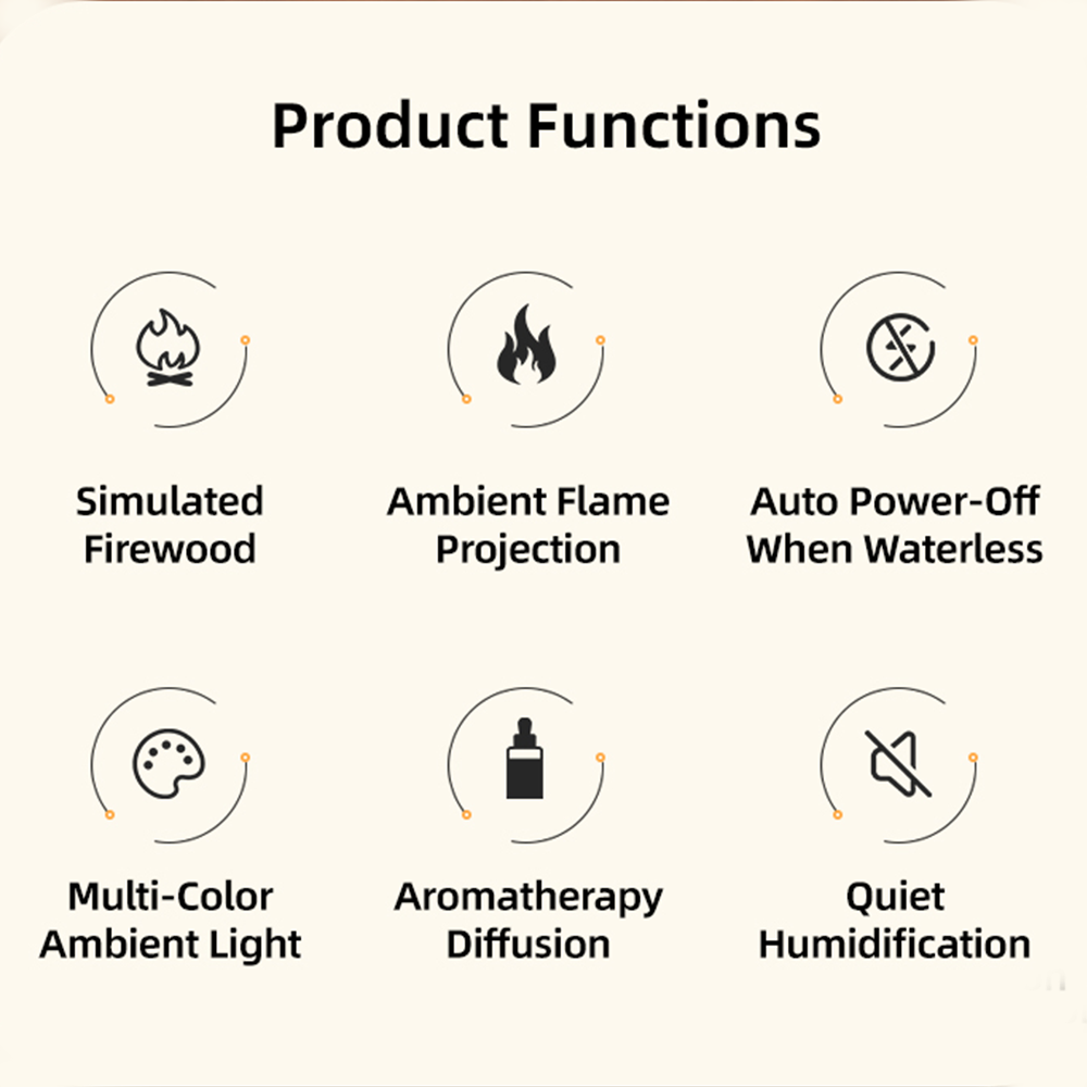 AROMATHERAPY FLAME HUMIDIFIER