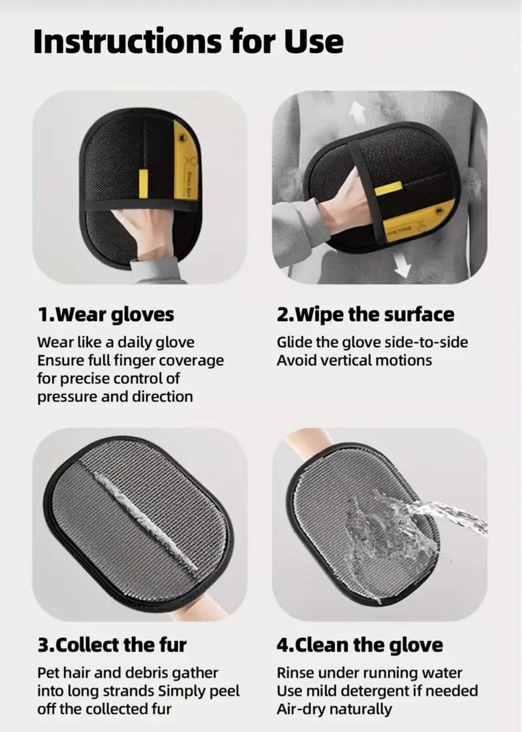 Pet Hair Removal Kit for Furniture, Car & Clothing