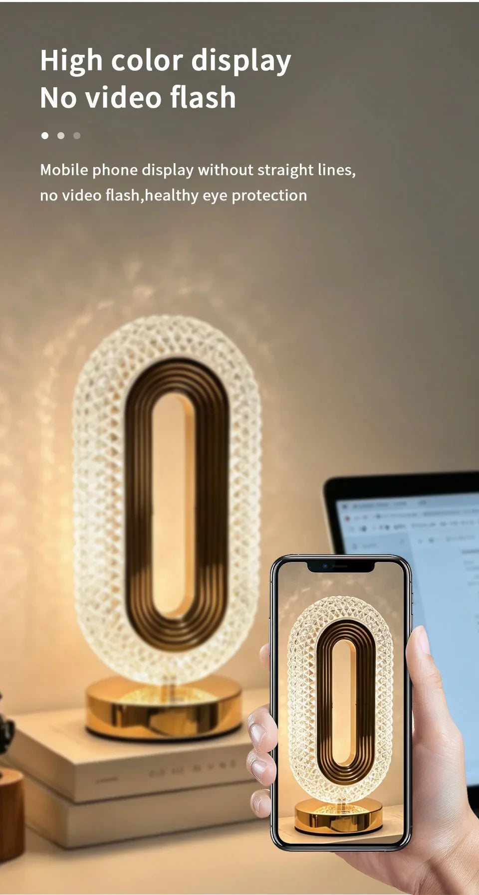 Rechargeable LED Crystal Table Lamp Touch