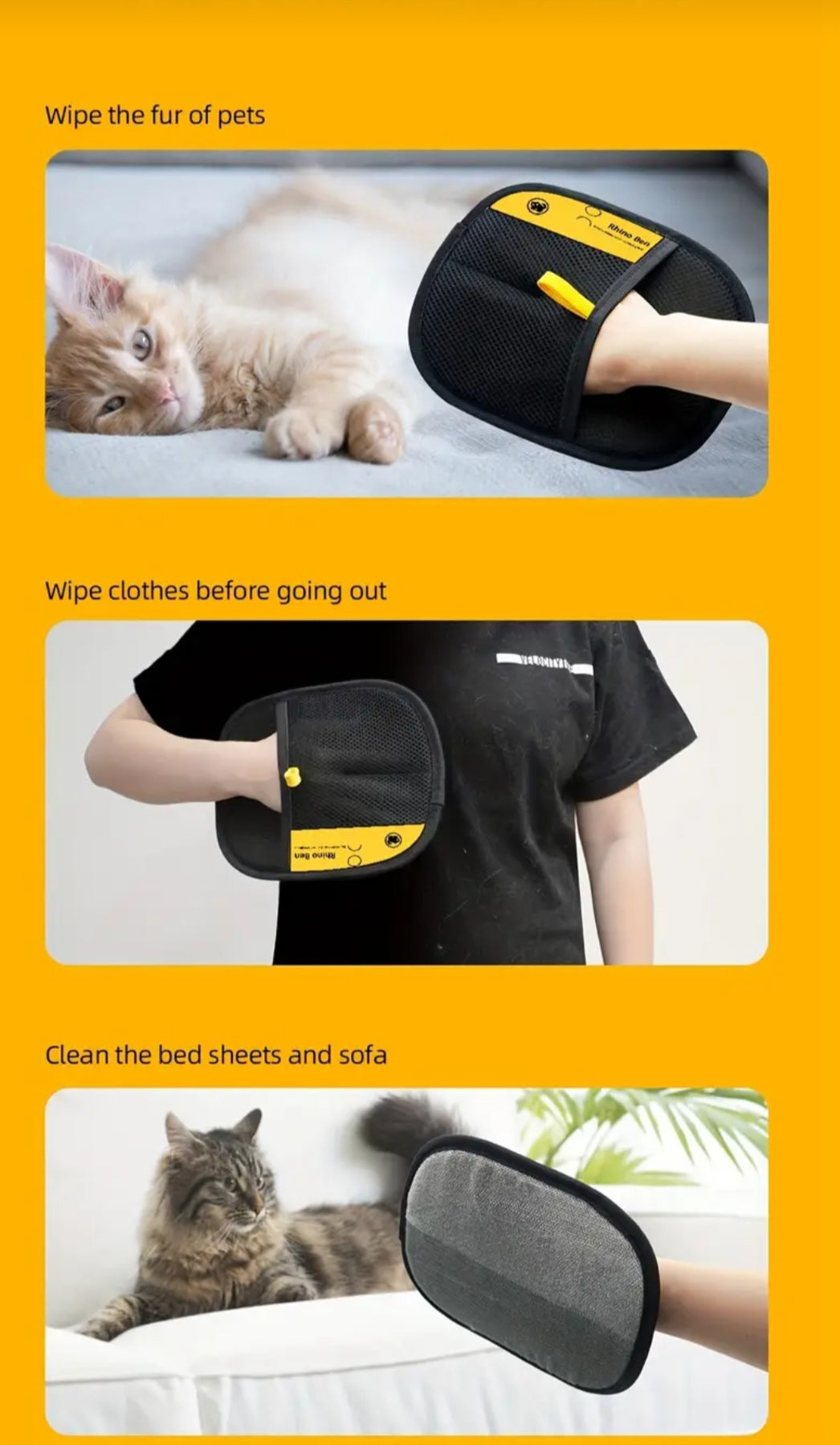 Pet Hair Removal Kit for Furniture, Car & Clothing