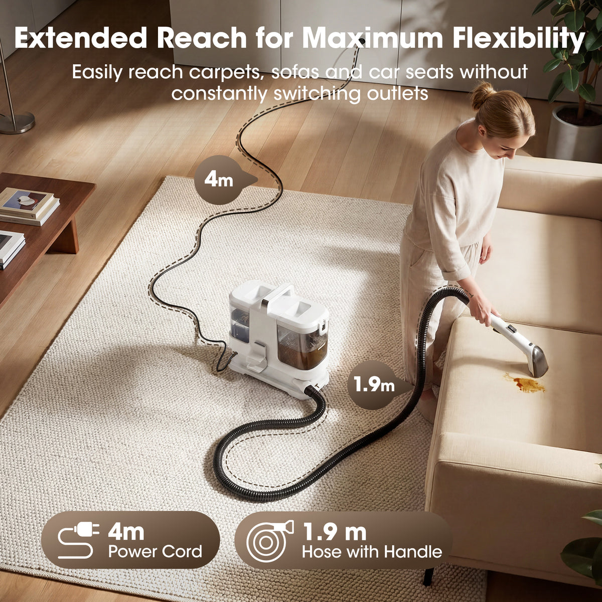 Lubluelu V2 Multi-Purpose Portable Carpet And UpholsterySpot Cleaner Machine