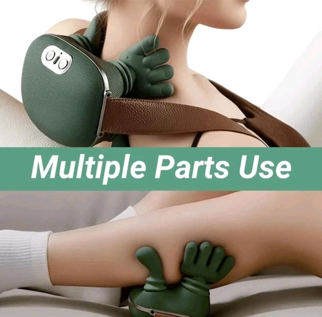 Neck Massager with Heat, 4D Deep Kneading Shiatsu Shoulder Back Massage Pillow, Portable Rechargeable Relax Gift for Women Men